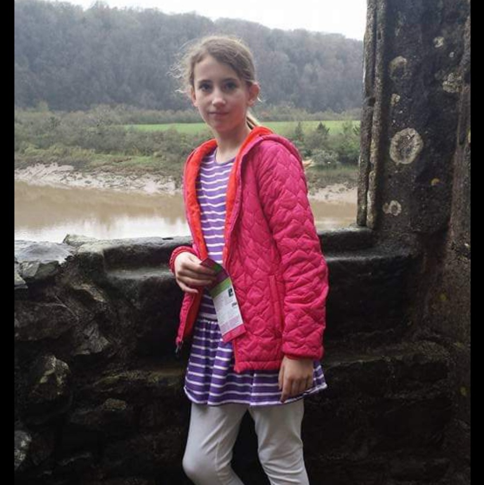 Lands' End Girl's Primaloft Coat Sz M 10-12